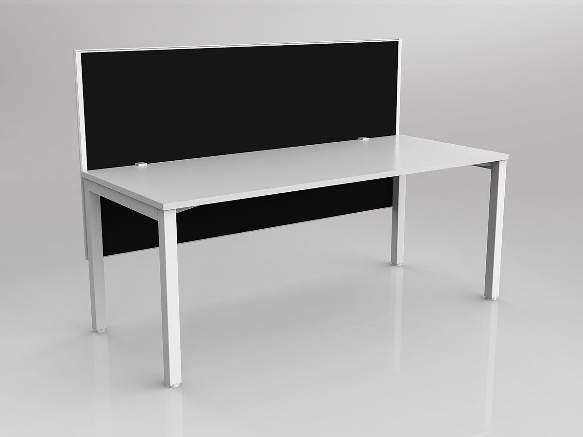 OL Axis 1 Person Workstation with Hung Screen - Splice Fabric