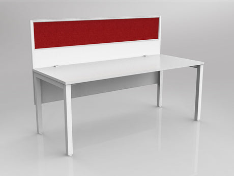 OL Axis 1 Person Workstation with Hung Screen - Breathe Fabric