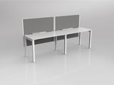 OL Axis 2 User Single Sided Workstation with Hung Screen - Breathe Fabric