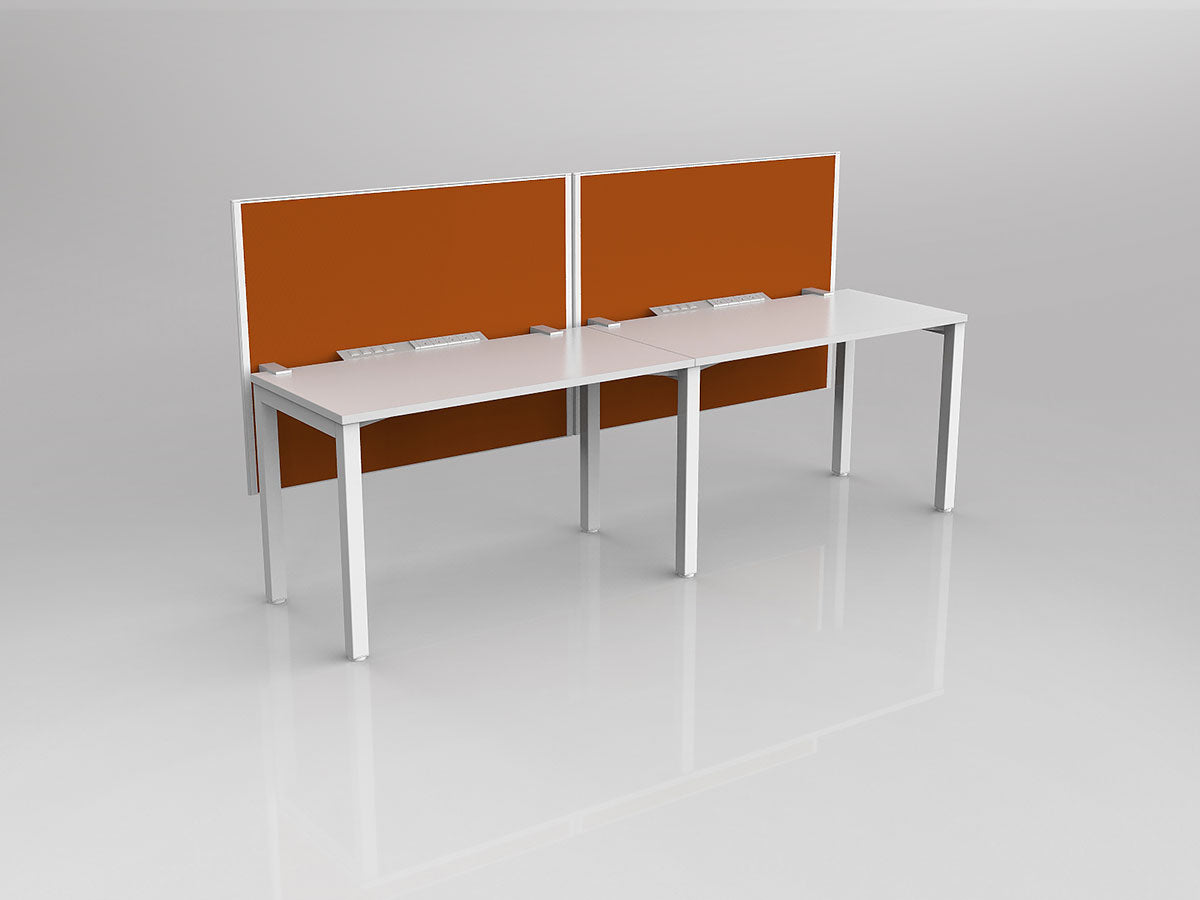 OL Axis 2 User Single Sided Workstation with Hung Screen - Breathe Fabric