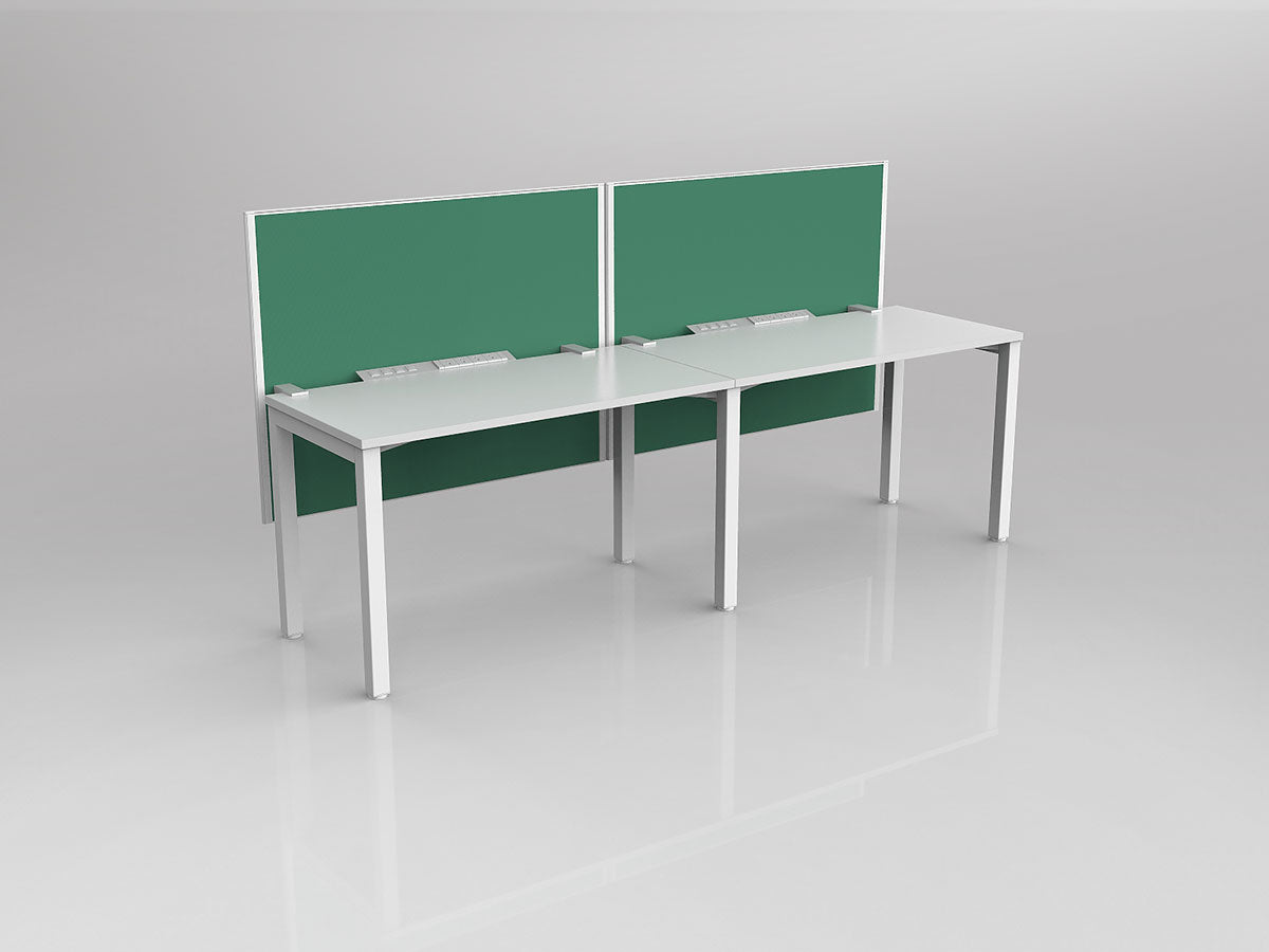 OL Axis 2 User Single Sided Workstation with Hung Screen - Breathe Fabric