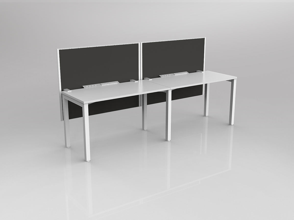 OL Axis 2 User Single Sided Workstation with Hung Screen - Breathe Fabric