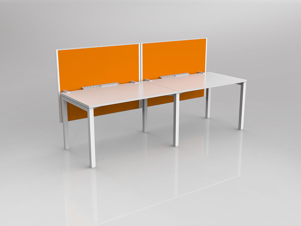 OL Axis 2 User Single Sided Workstation with Hung Screen - Breathe Fabric