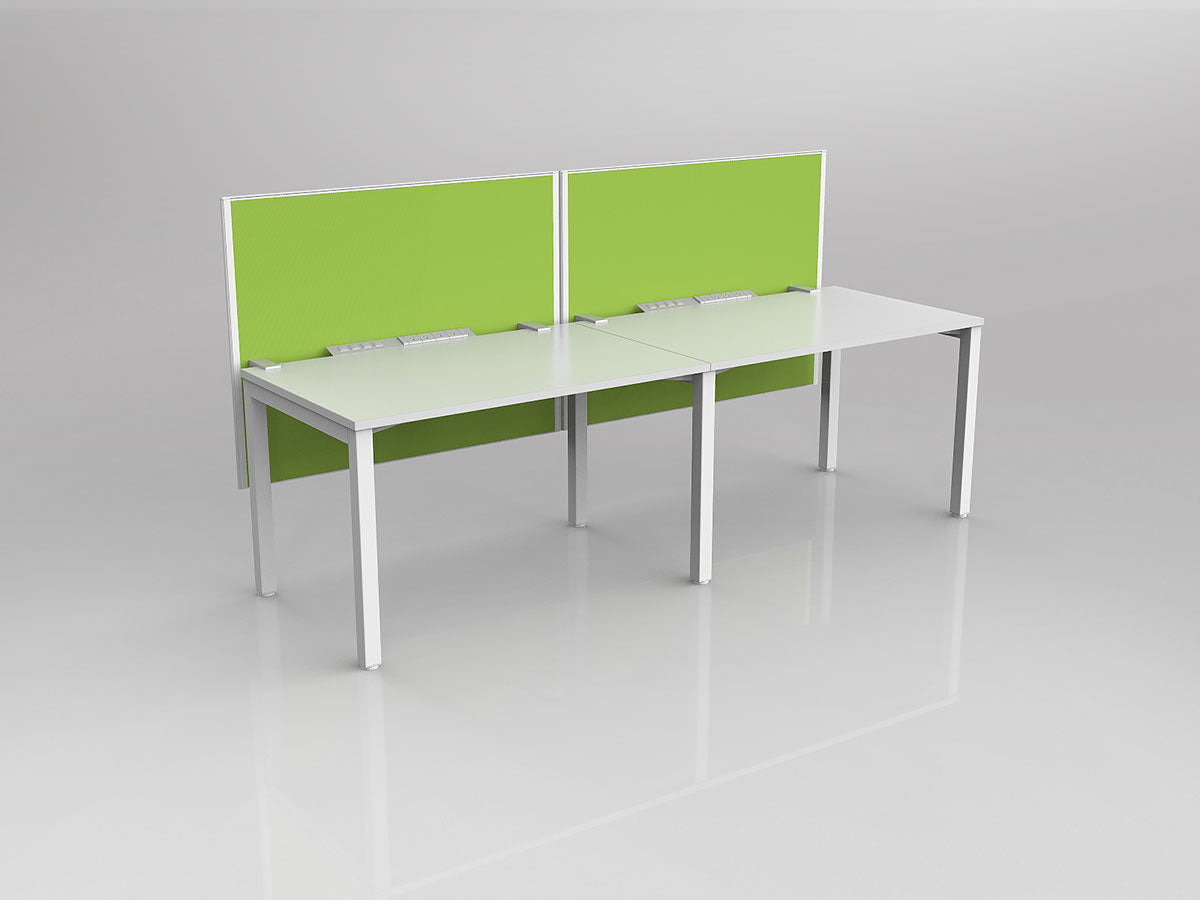 OL Axis 2 User Single Sided Workstation with Hung Screen - Breathe Fabric