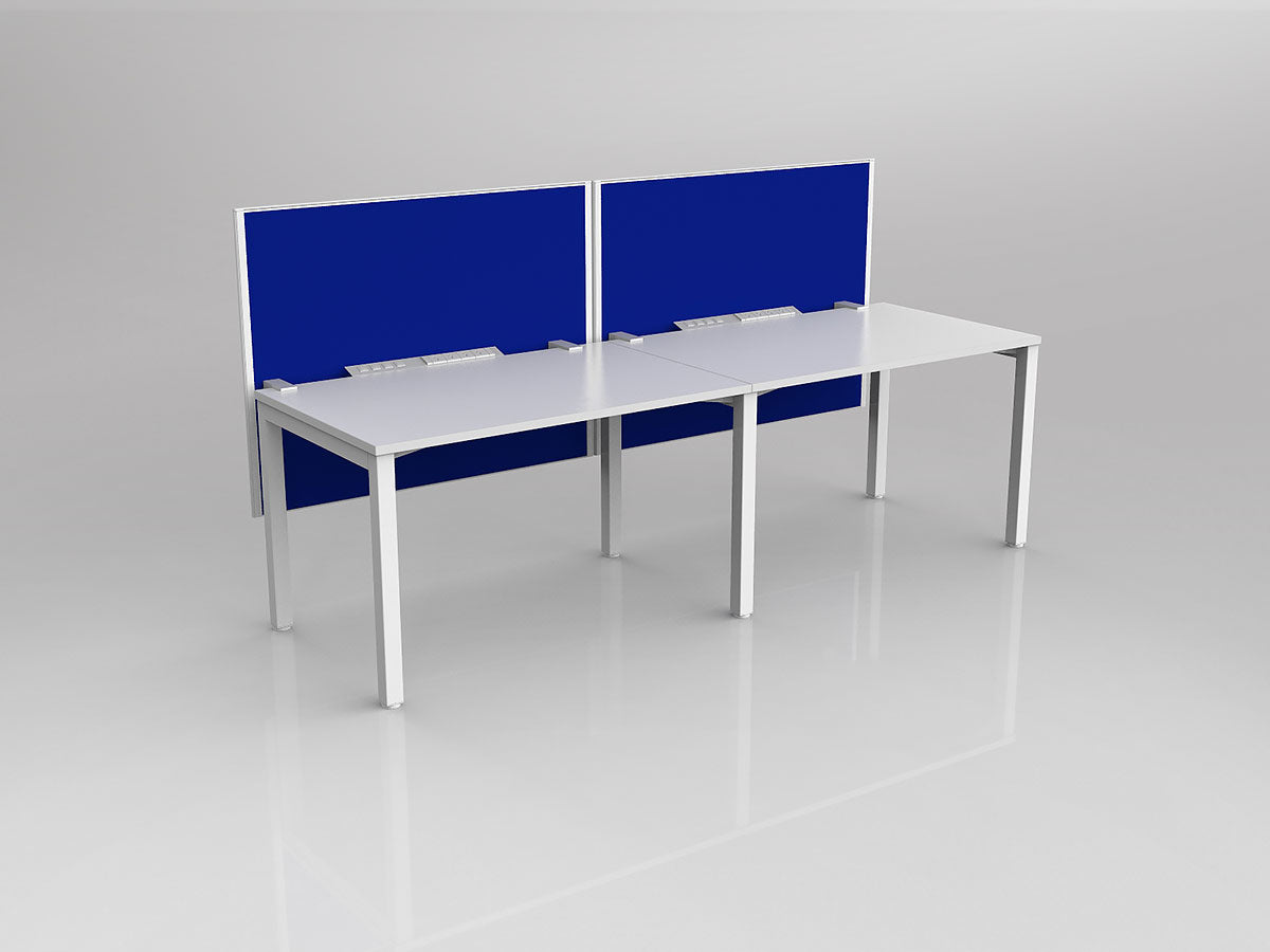 OL Axis 2 User Single Sided Workstation with Hung Screen - Breathe Fabric