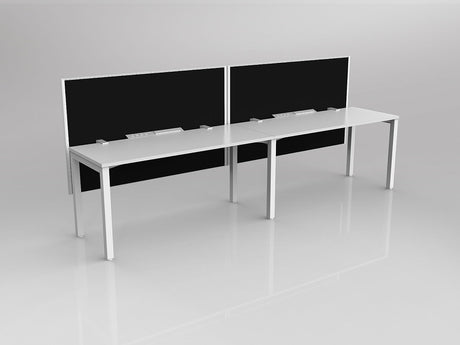 OL Axis 2 User Single Sided Workstation with Hung Screen - Splice Fabric