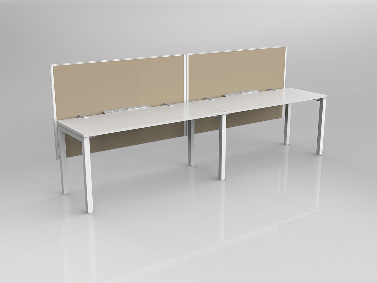 OL Axis 2 User Single Sided Workstation with Hung Screen - Breathe Fabric