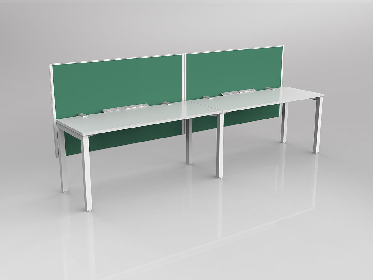 OL Axis 2 User Single Sided Workstation with Hung Screen - Breathe Fabric