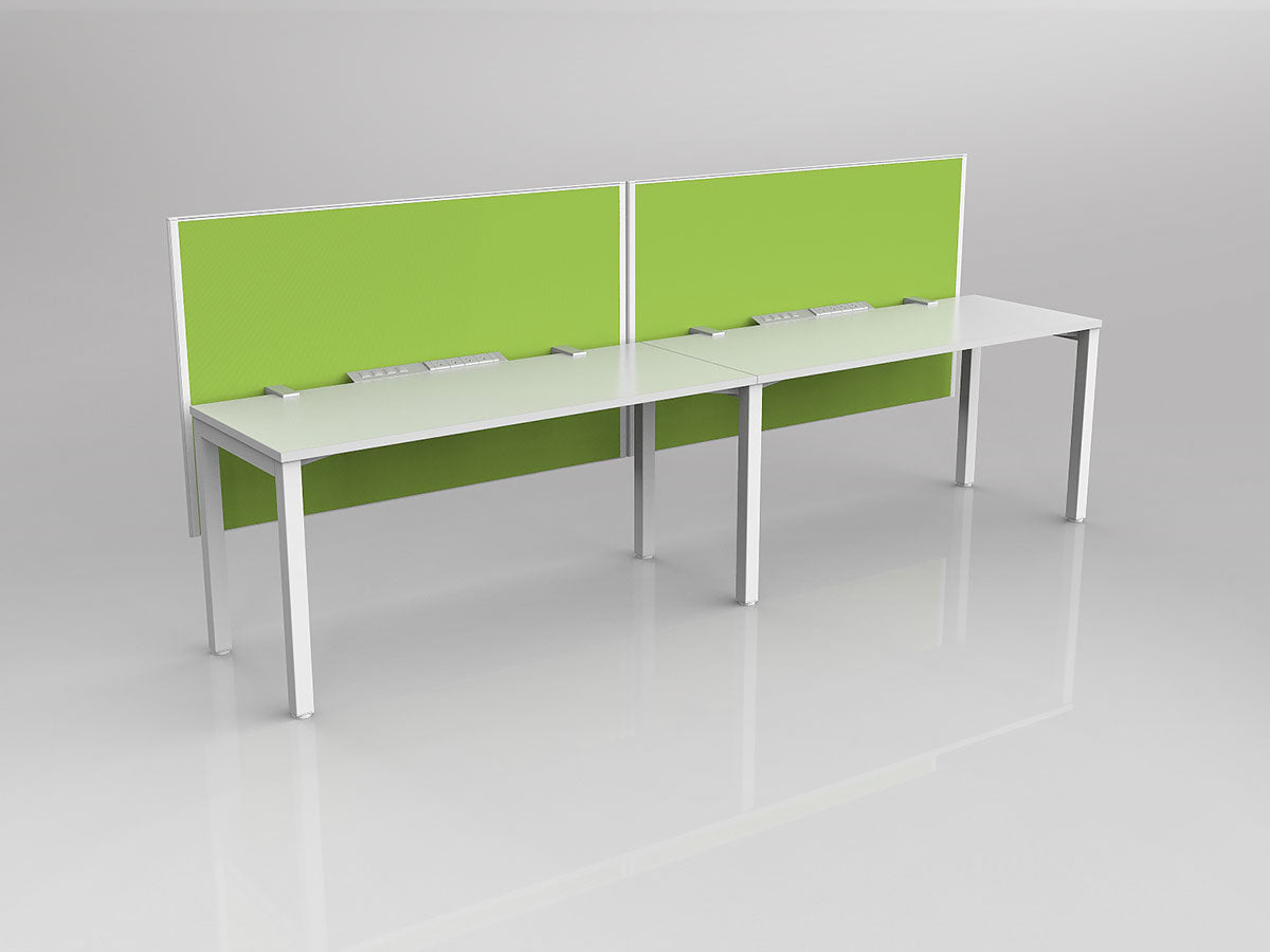 OL Axis 2 User Single Sided Workstation with Hung Screen - Breathe Fabric