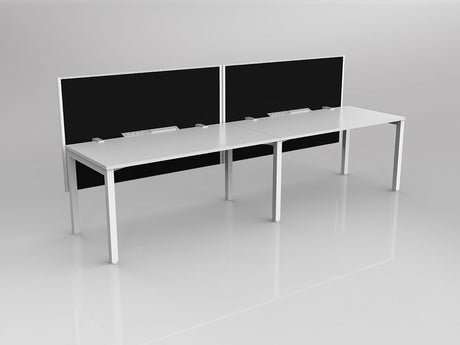 OL Axis 2 User Single Sided Workstation with Hung Screen - Splice Fabric