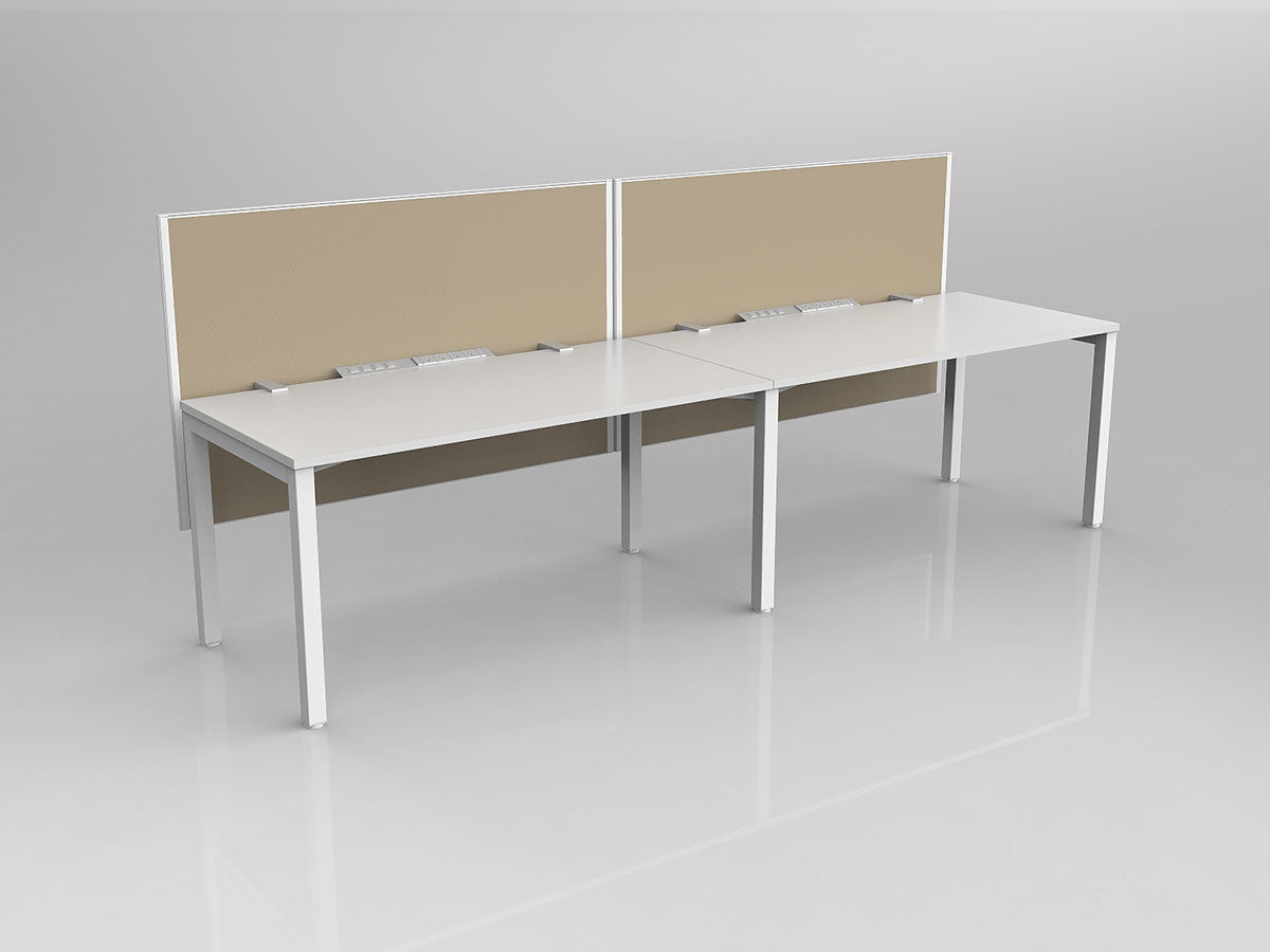 OL Axis 2 User Single Sided Workstation with Hung Screen - Breathe Fabric