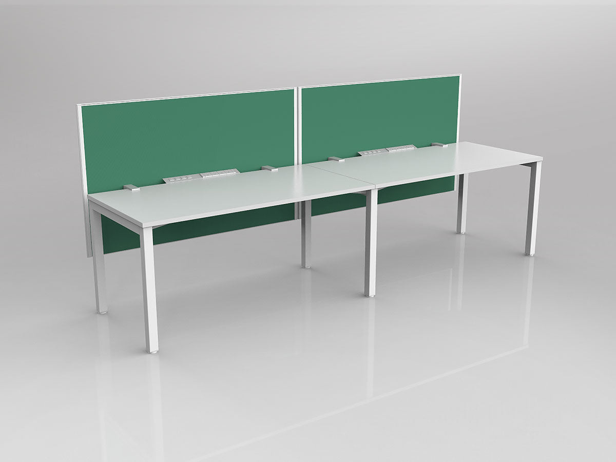 OL Axis 2 User Single Sided Workstation with Hung Screen - Breathe Fabric