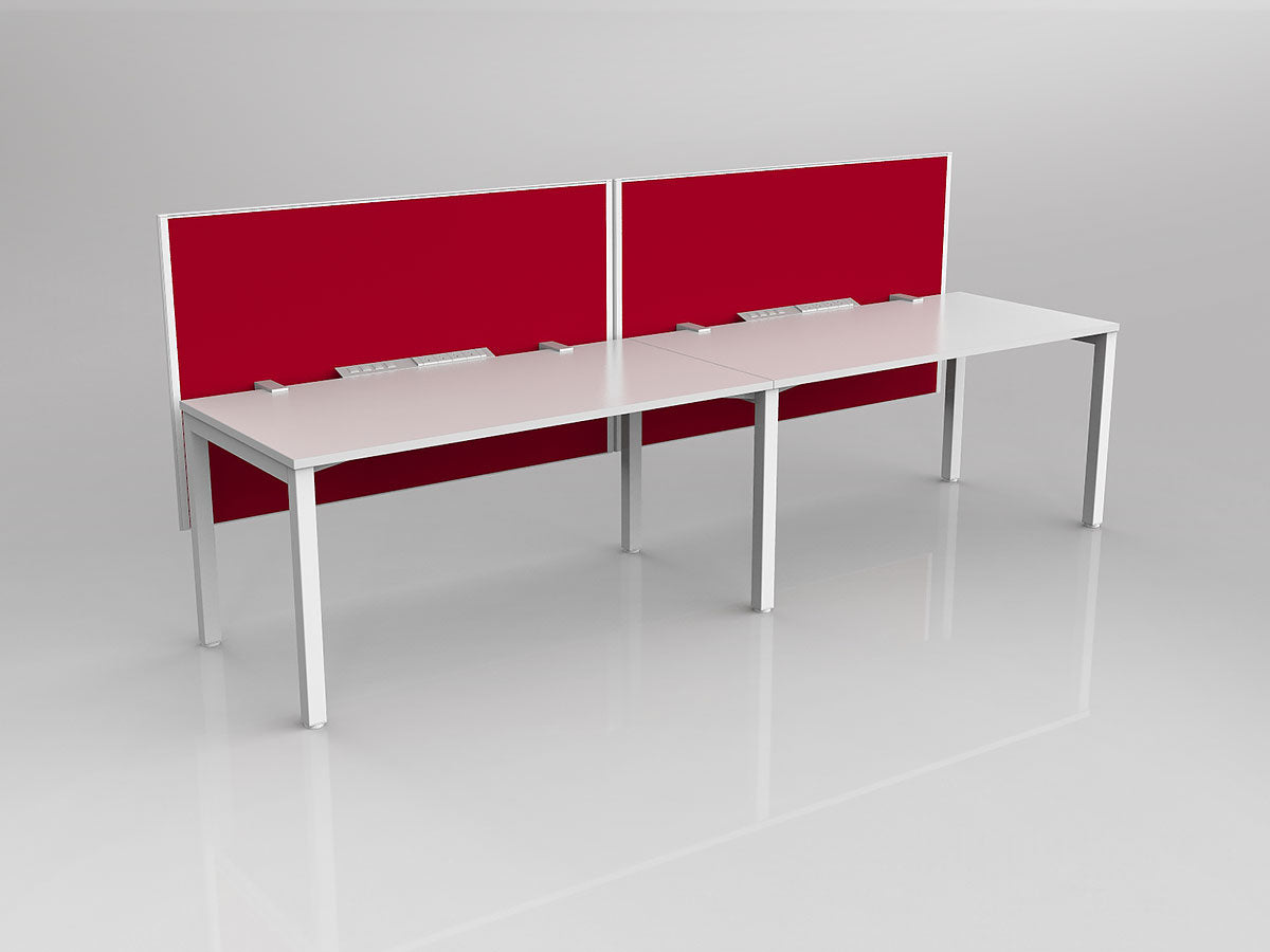 OL Axis 2 User Single Sided Workstation with Hung Screen - Breathe Fabric