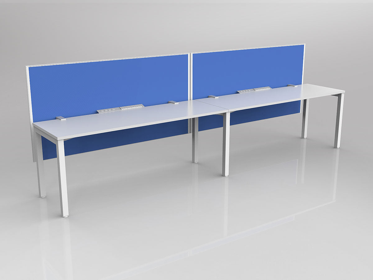 OL Axis 2 User Single Sided Workstation with Hung Screen - Breathe Fabric