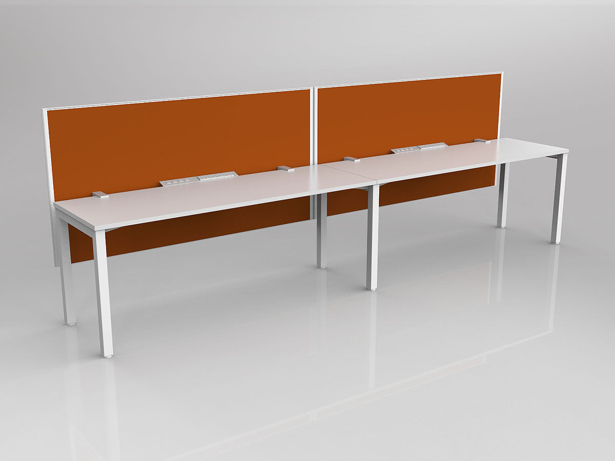 OL Axis 2 User Single Sided Workstation with Hung Screen - Breathe Fabric