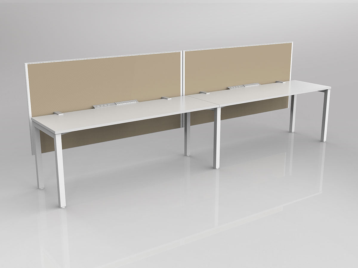 OL Axis 2 User Single Sided Workstation with Hung Screen - Breathe Fabric