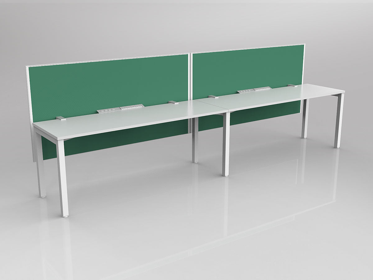 OL Axis 2 User Single Sided Workstation with Hung Screen - Breathe Fabric