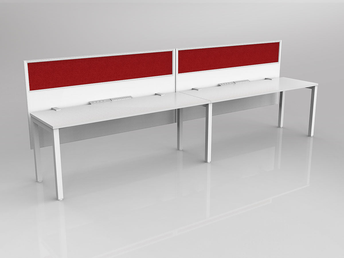 OL Axis 2 User Single Sided Workstation with Hung Screen - Breathe Fabric