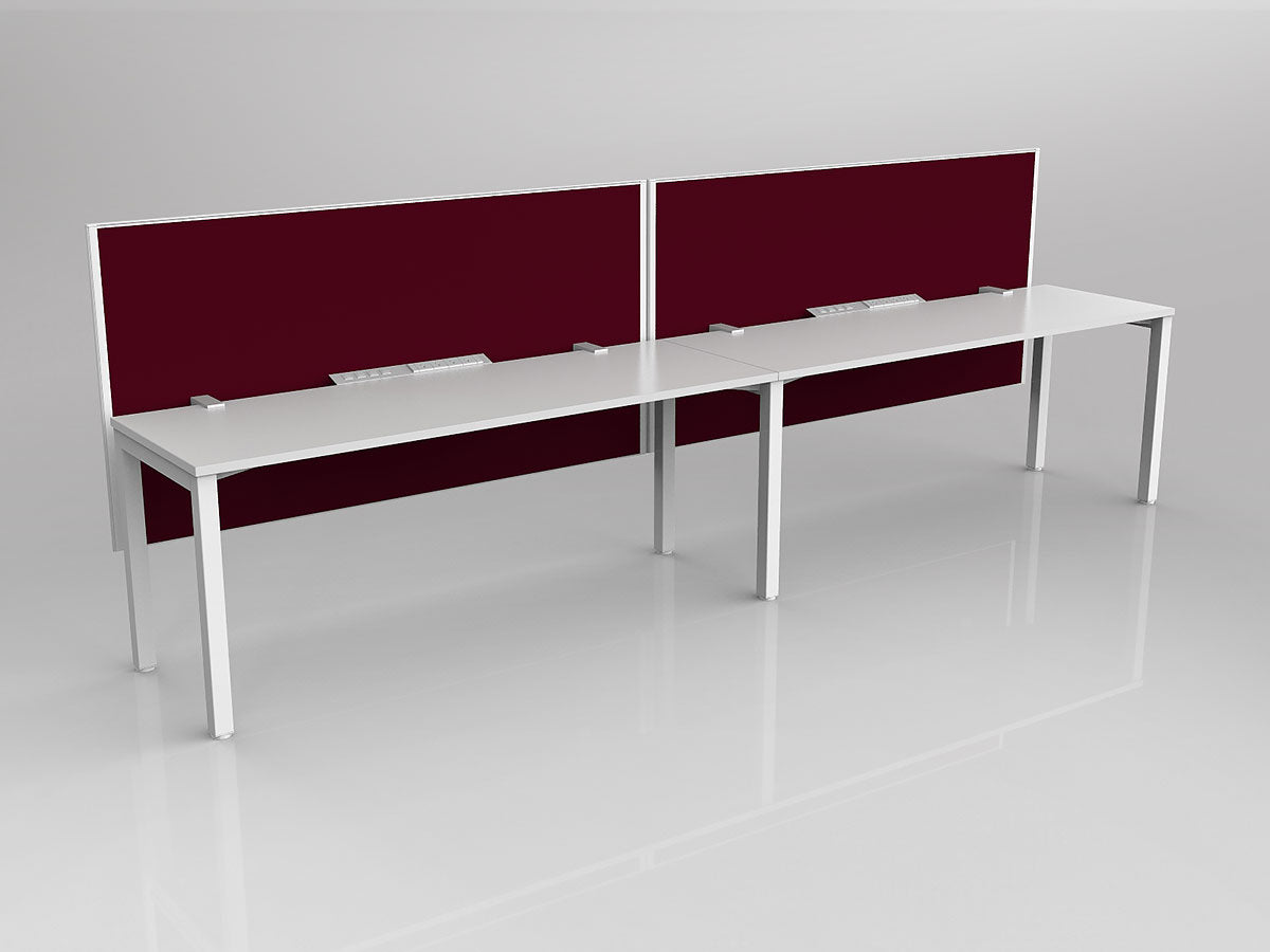 OL Axis 2 User Single Sided Workstation with Hung Screen - Breathe Fabric