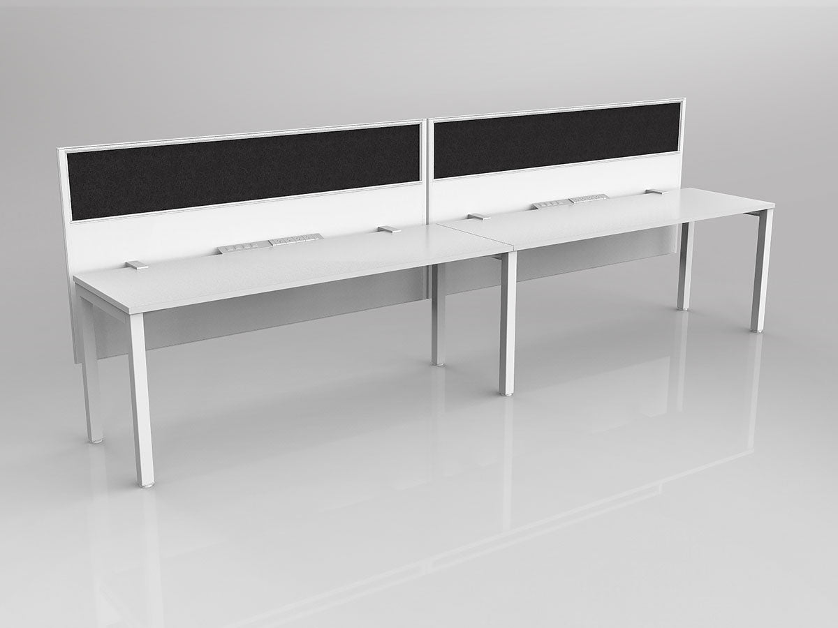 OL Axis 2 User Single Sided Workstation with Hung Screen - Breathe Fabric