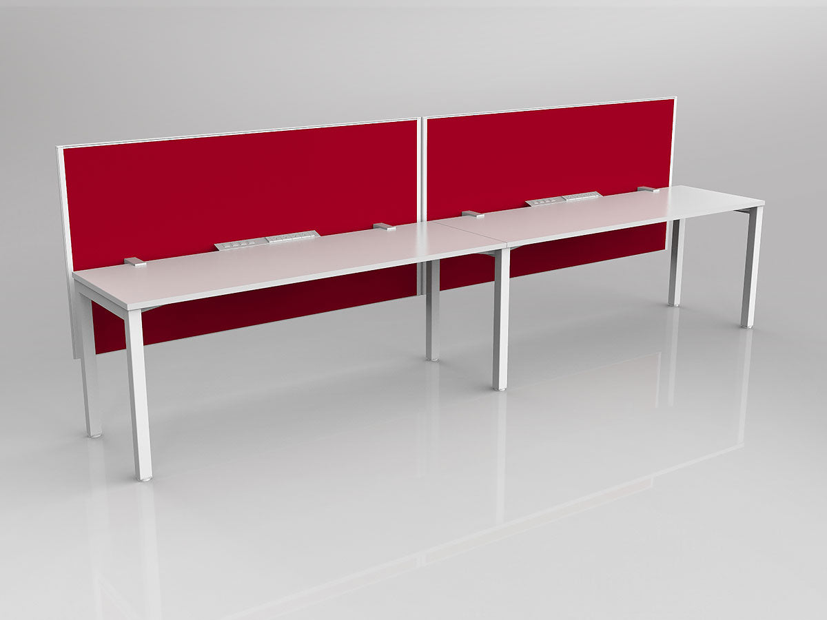 OL Axis 2 User Single Sided Workstation with Hung Screen - Breathe Fabric