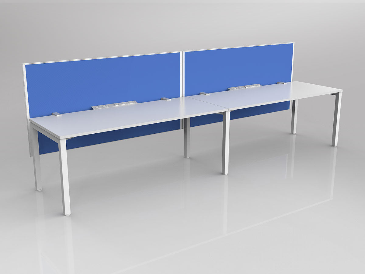 OL Axis 2 User Single Sided Workstation with Hung Screen - Breathe Fabric