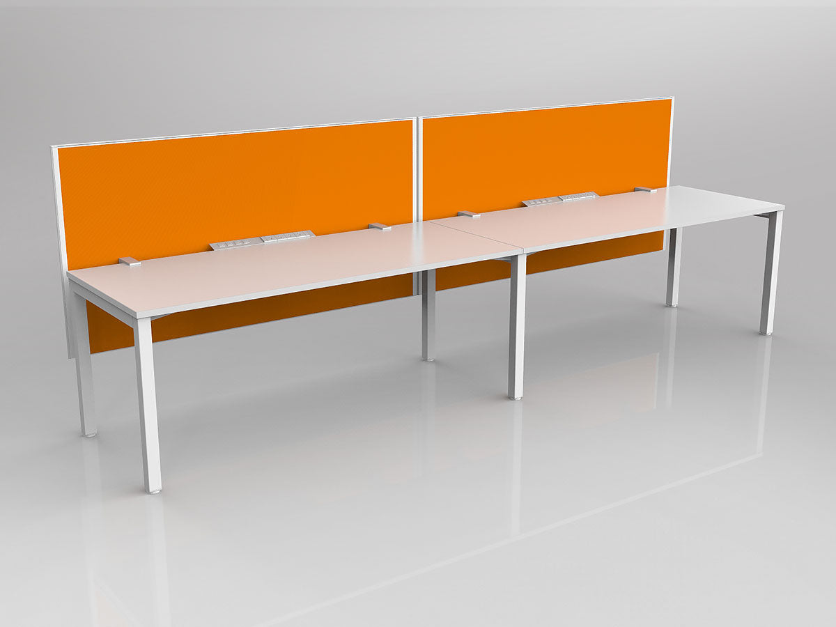 OL Axis 2 User Single Sided Workstation with Hung Screen - Breathe Fabric