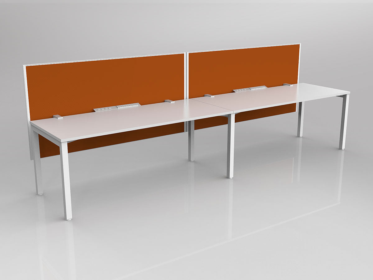 OL Axis 2 User Single Sided Workstation with Hung Screen - Breathe Fabric