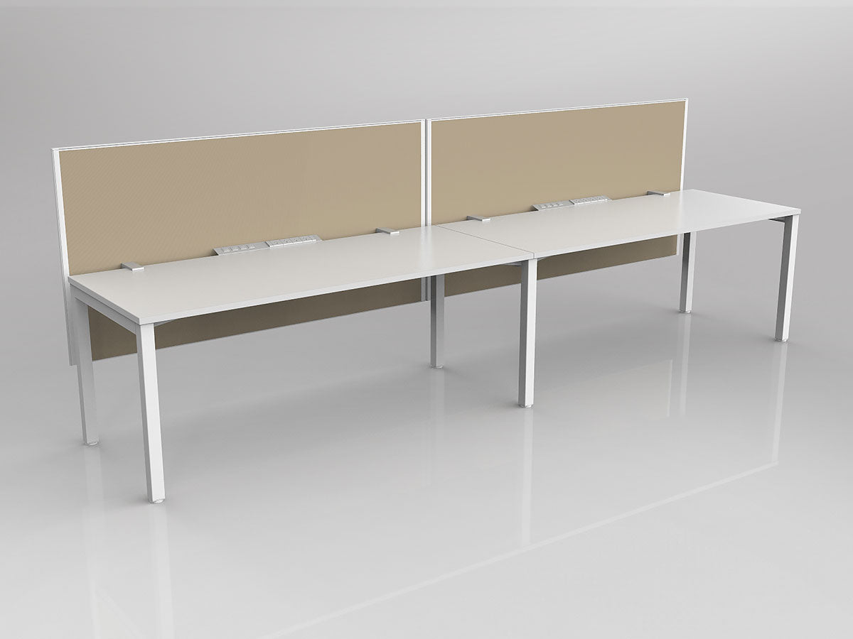 OL Axis 2 User Single Sided Workstation with Hung Screen - Breathe Fabric