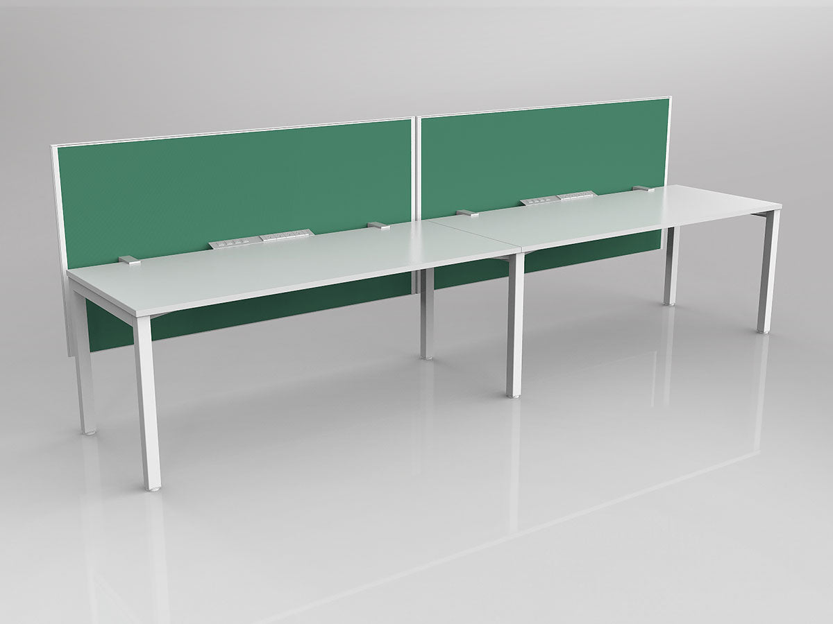 OL Axis 2 User Single Sided Workstation with Hung Screen - Breathe Fabric