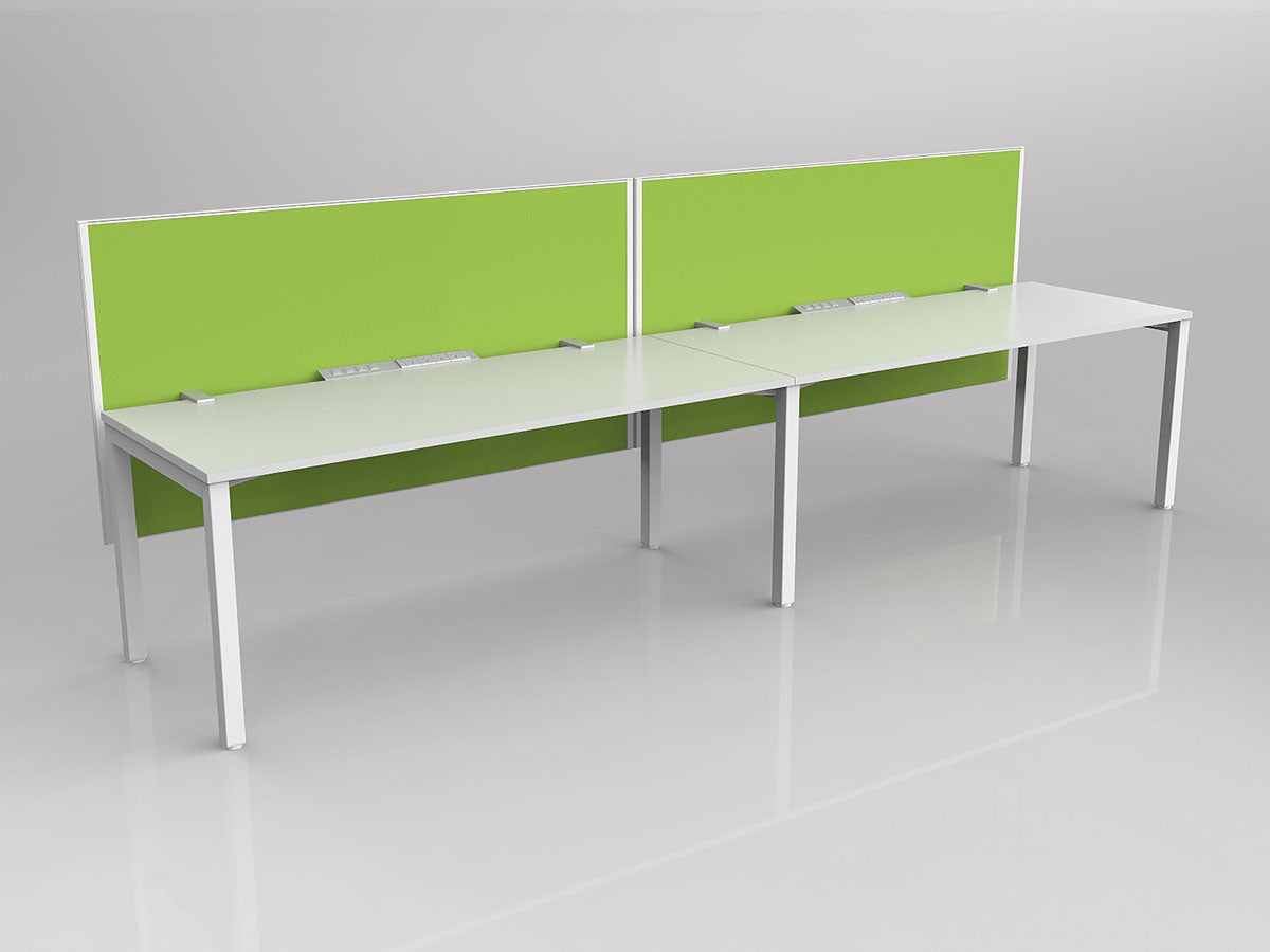 OL Axis 2 User Single Sided Workstation with Hung Screen - Breathe Fabric