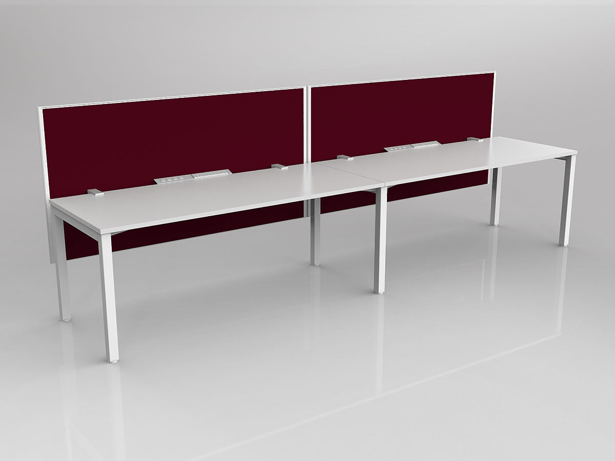 OL Axis 2 User Single Sided Workstation with Hung Screen - Breathe Fabric