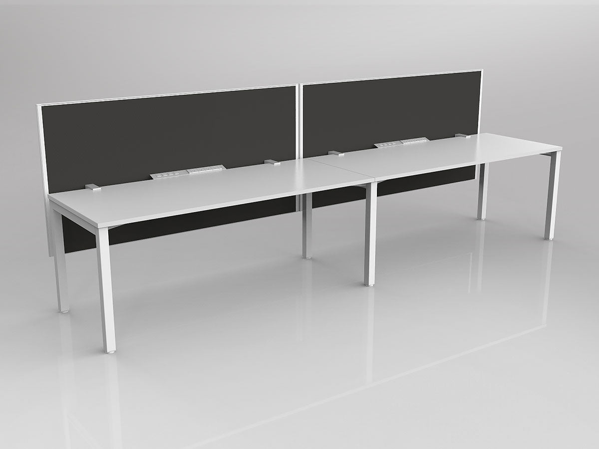 OL Axis 2 User Single Sided Workstation with Hung Screen - Breathe Fabric