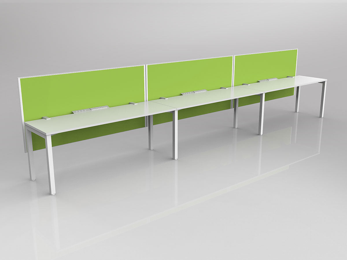 OL Axis 3 User Single Sided Workstation with Hung Screen - Breathe Fabric