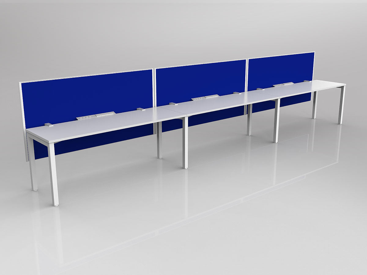 OL Axis 3 User Single Sided Workstation with Hung Screen - Breathe Fabric