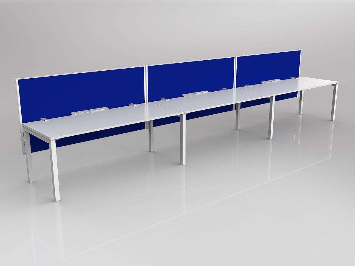 OL Axis 3 User Single Sided Workstation with Hung Screen - Breathe Fabric