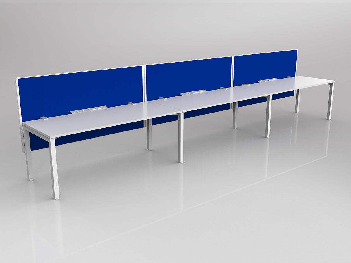 OL Axis 3 User Single Sided Workstation with Hung Screen - Breathe Fabric