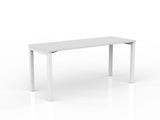 OL Axis Straight Desk – White Top with White Frame