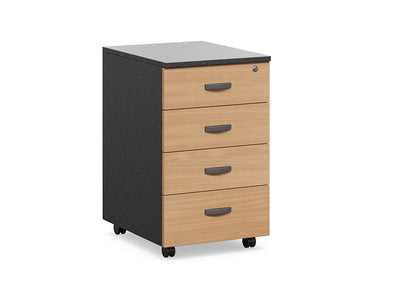 DD Accent 4 Drawer Mobile Pedestal