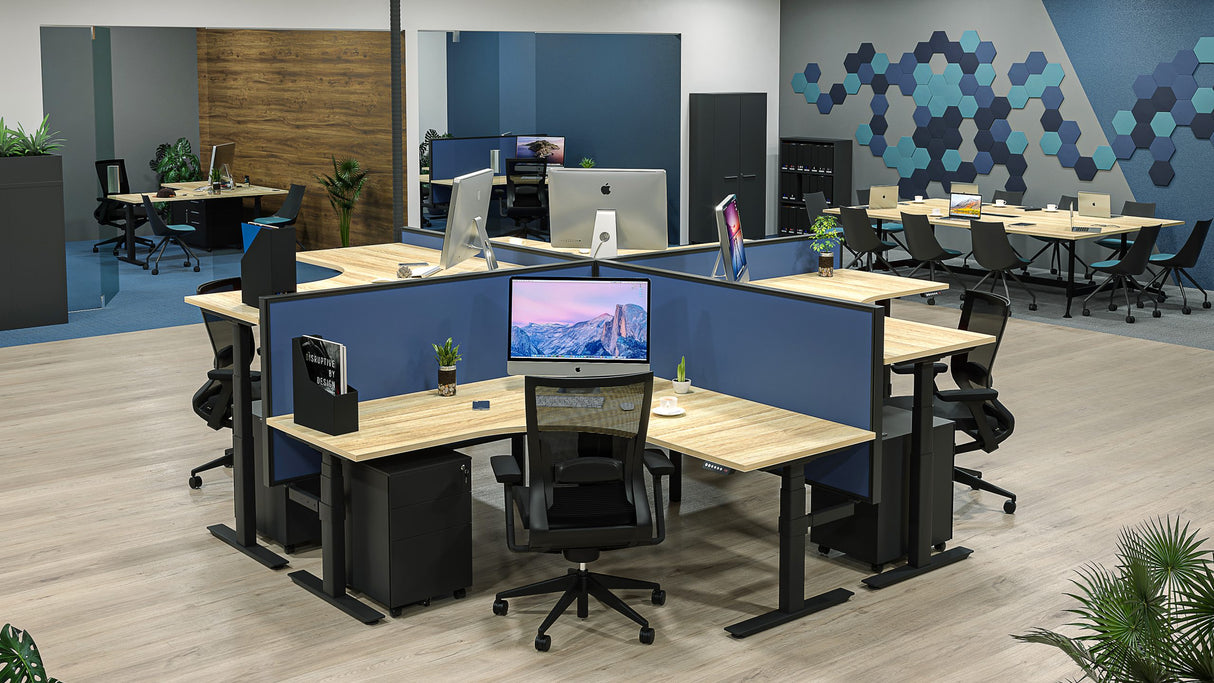 OL Studio50 Screen for Agile Shared Desk with White Frame