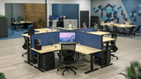 OL Studio50 Screen for Agile Shared Desk with Black Frame