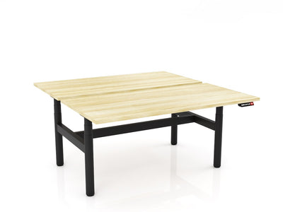 OL AgileMotion+ Electric Height Adjustable Round Leg 2 User Desk - Black Frame