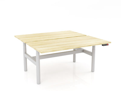 OL AgileMotion+ Electric Height Adjustable Round Leg 2 User Desk - White Frame