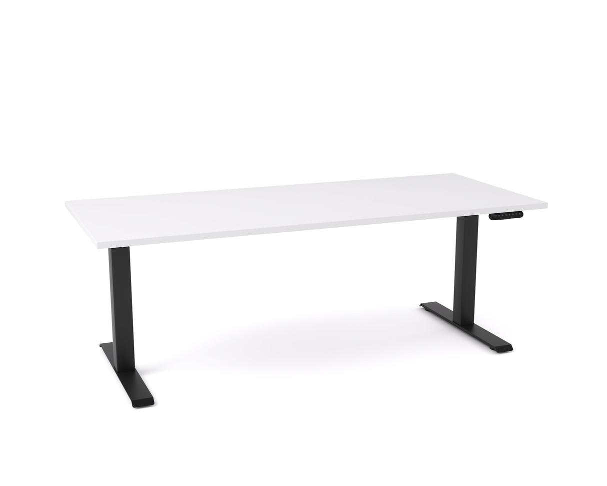 OL AgileMotion Electric Height Adjustable Single User Desk - White Top