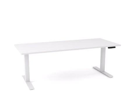 OL AgileMotion Electric Height Adjustable Single User Desk - White Top