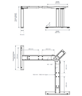 OL AgileMotion+ Electric Height Adjustable Round Leg 120° Corner Desk