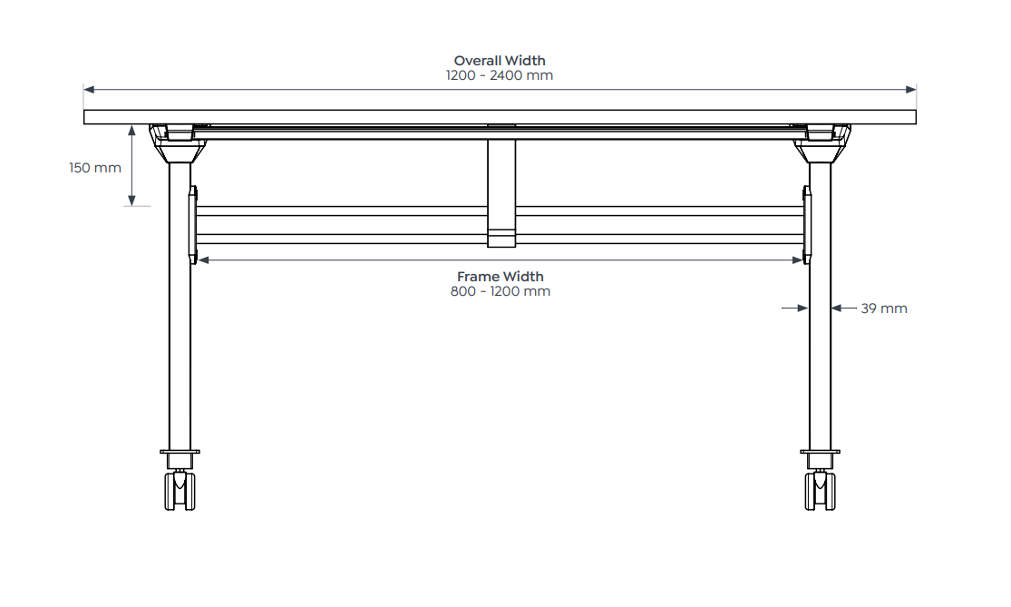 OL Agile Mobile Flip Table Frame