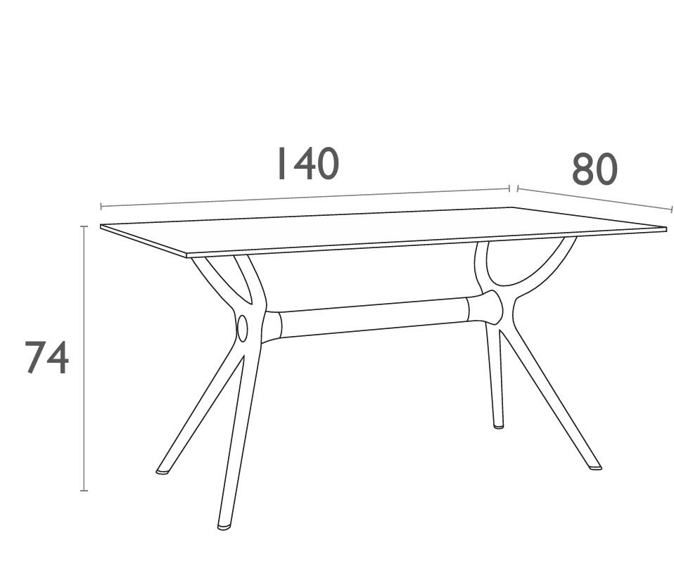 FL Air Hospitality Outdoor Dining Table
