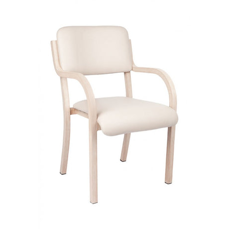 MA Aliwood Aluminium Framed Stackable Visitor Armchair