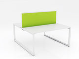 Ol Anvil Desk 2-User Double Sided Workspace with Breathe Fabric Screen